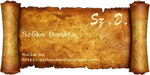 Szőke Donáta névjegykártya